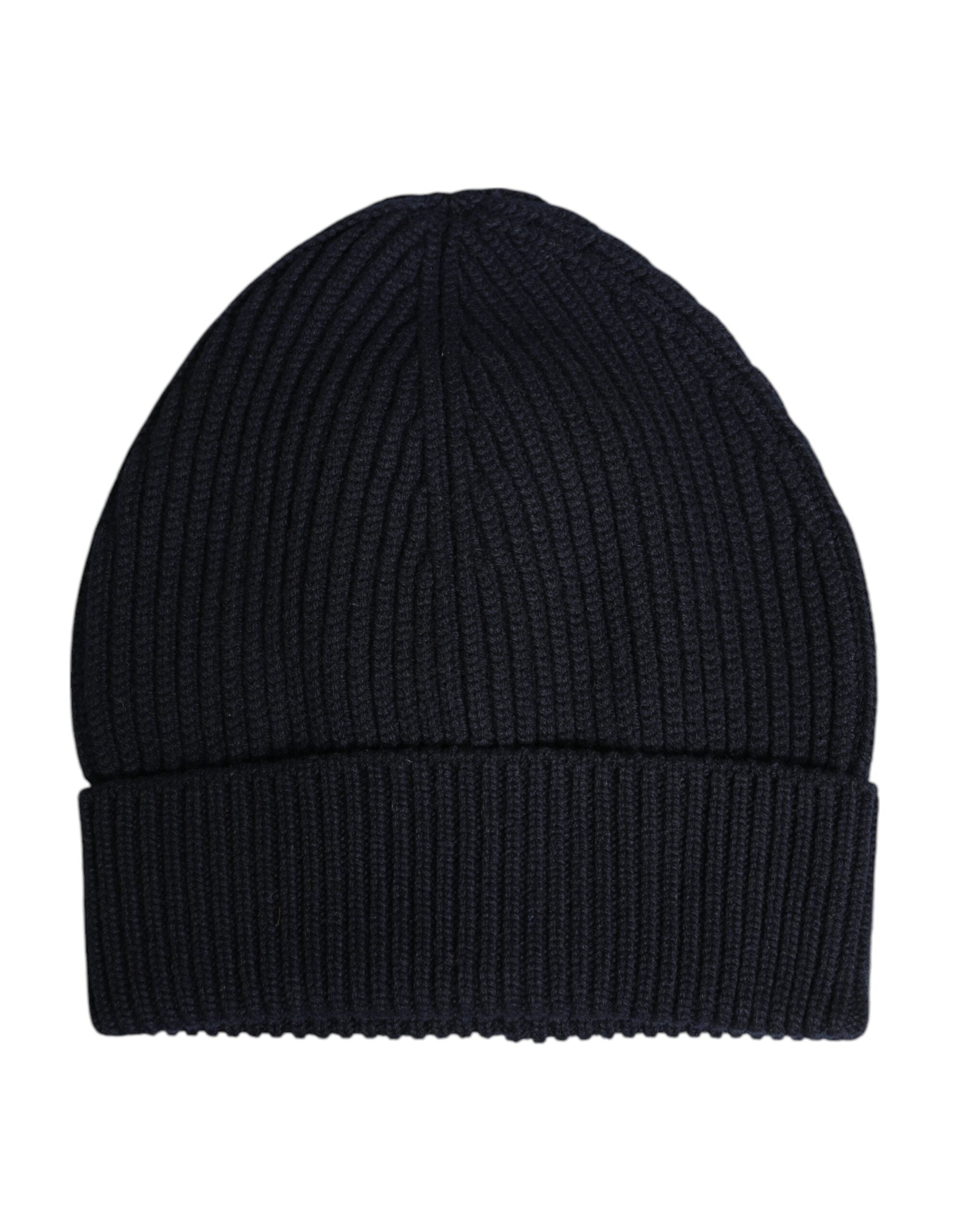 Dolce & Gabbana Black Cashmere Knitted Winter Beanie Hat