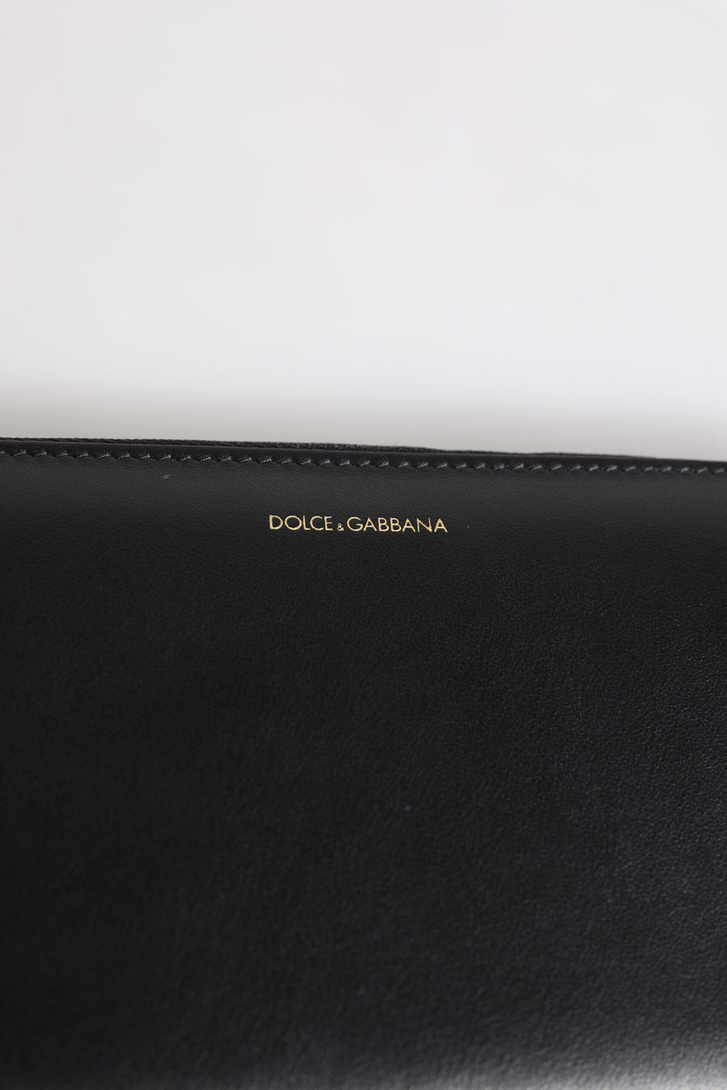 Dolce & Gabbana Black Blue Exotic Leather Embossed Continental Wallet