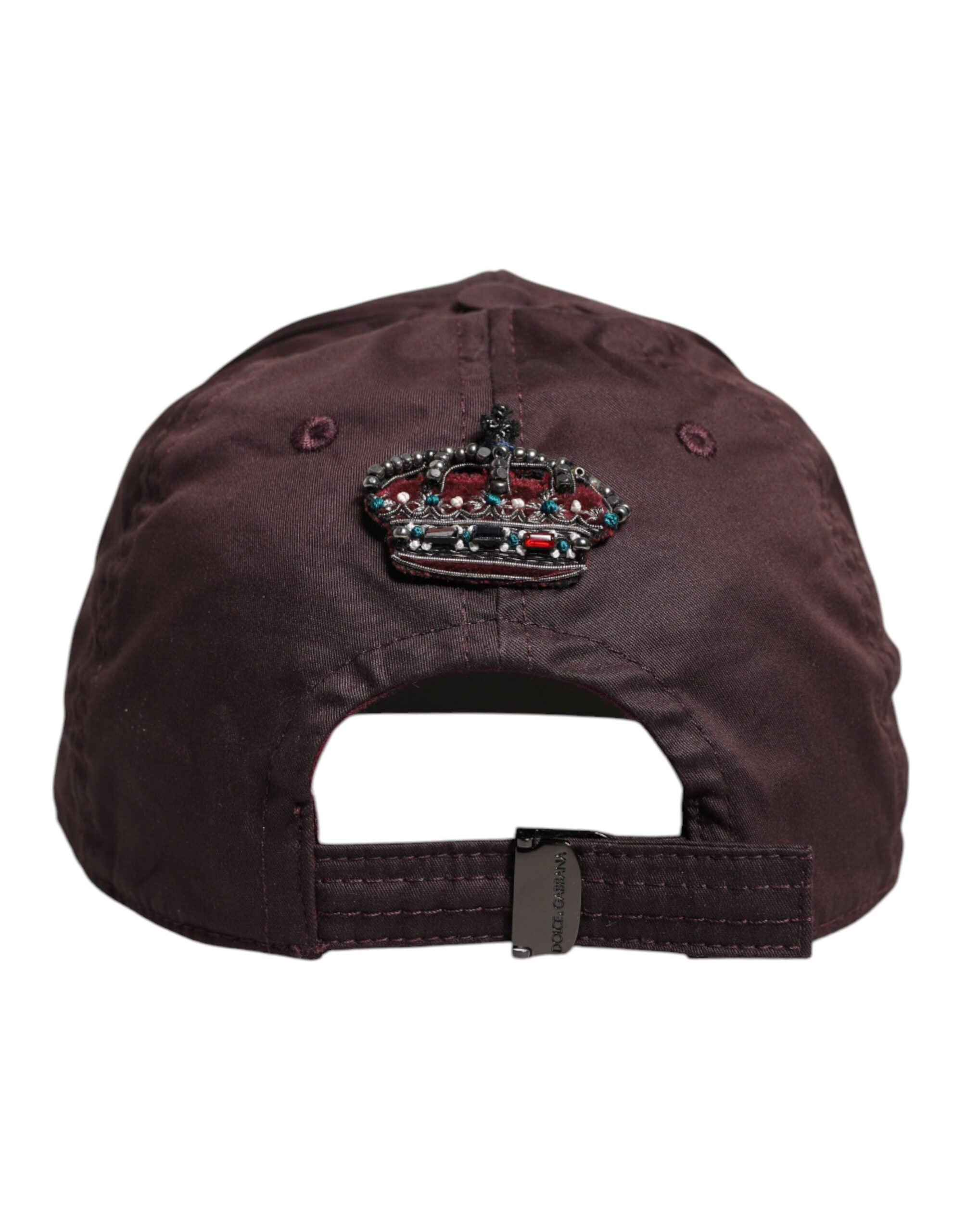 Dolce & Gabbana Brown Cotton DG Crown 6 Panels Baseball Cap