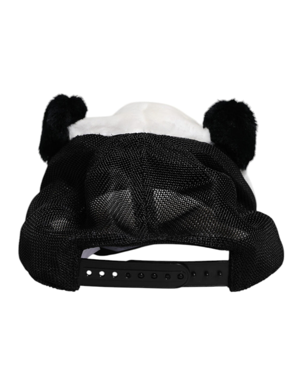 Dolce & Gabbana Black White Panda Fur Women Baseball Cap