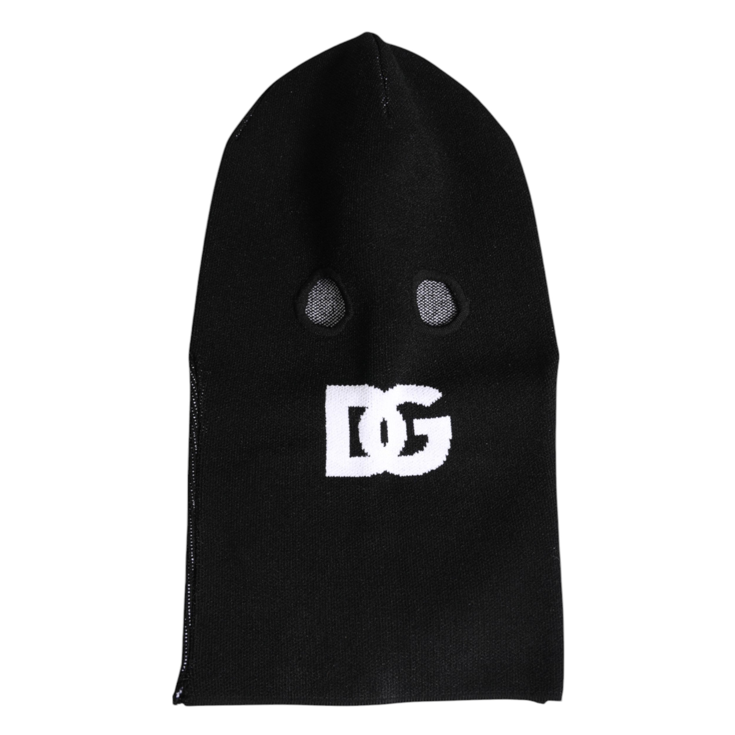 Dolce & Gabbana Black Cashmere Knitted Ski Mask Balaclava Hat