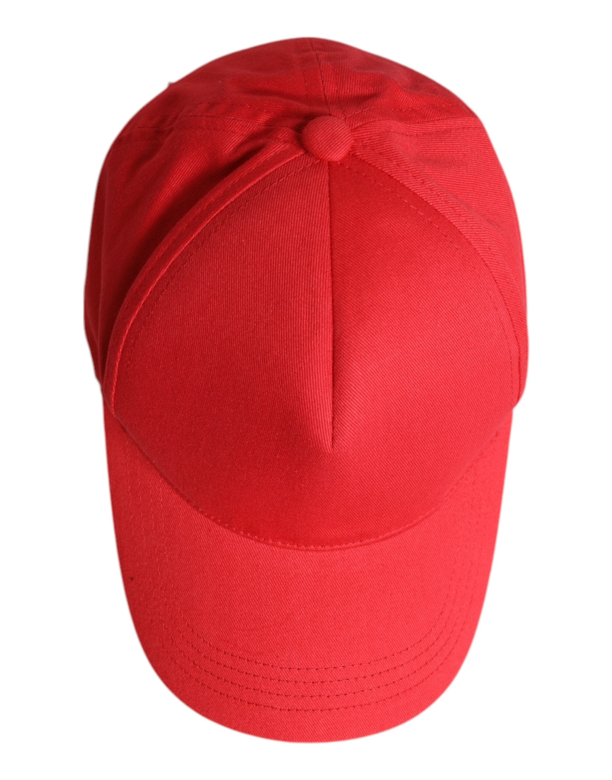Dolce & Gabbana Red Cotton 6 Panels Women Baseball Cap