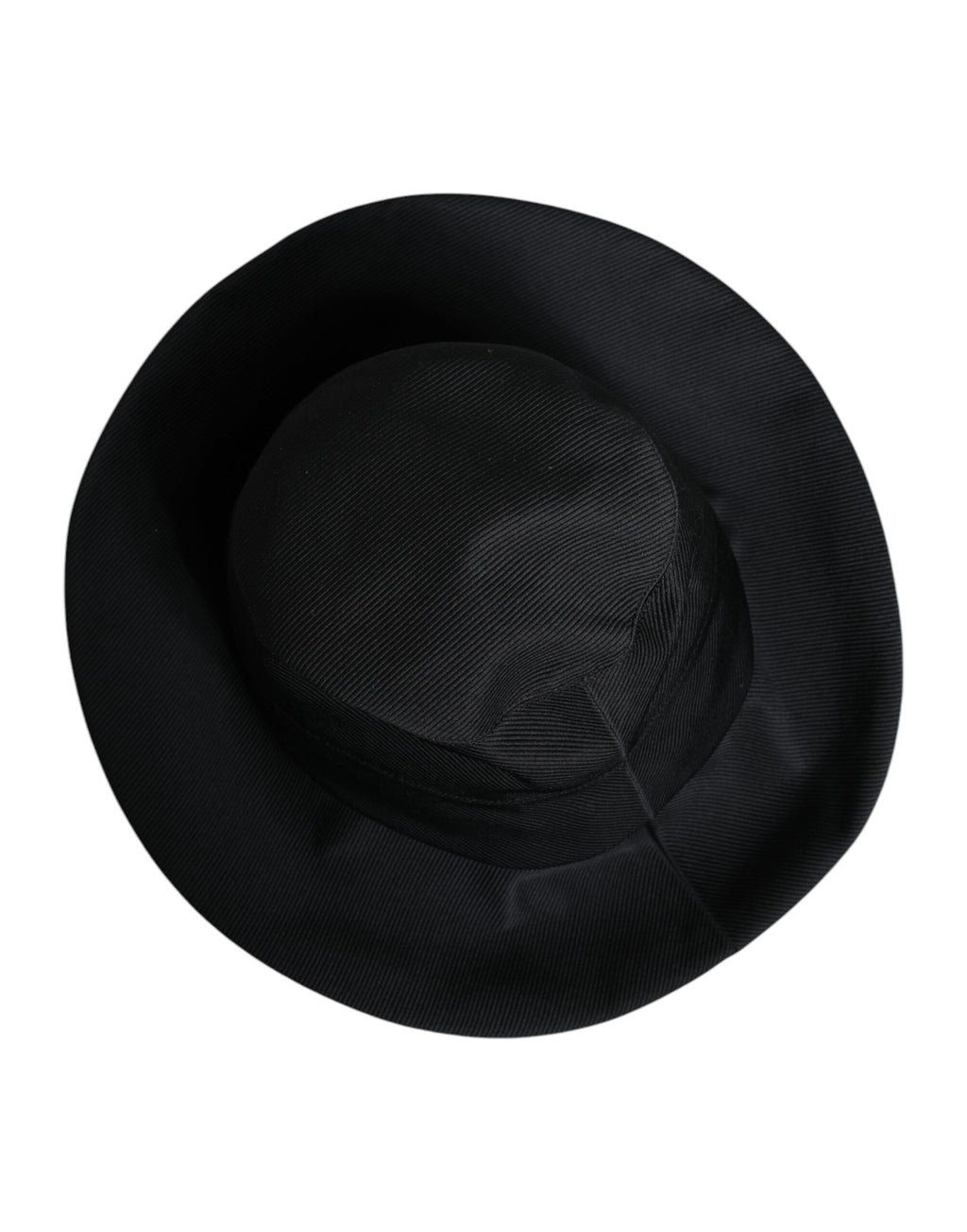 Dolce & Gabbana Black Cotton Wide Brim Fedora Hat