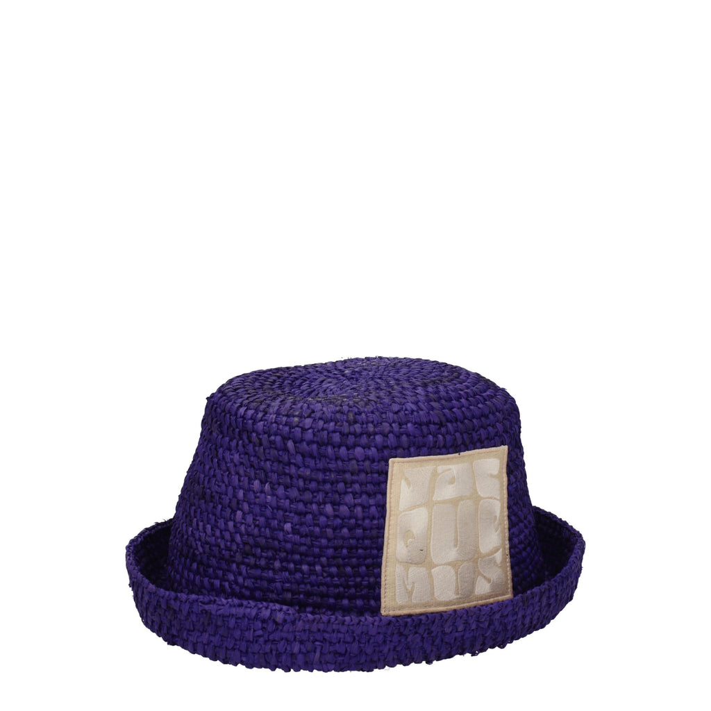 Jacquemus Purple Raffia Hat
