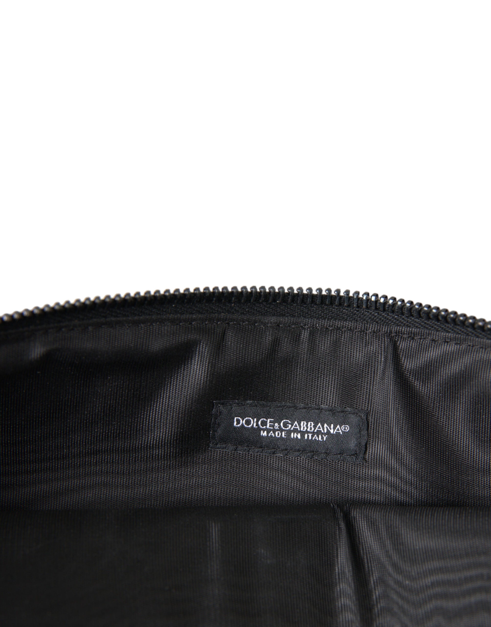 Dolce & Gabbana Multicolor Leopard Jacquard Logo Plaque Document Briefcase Bag