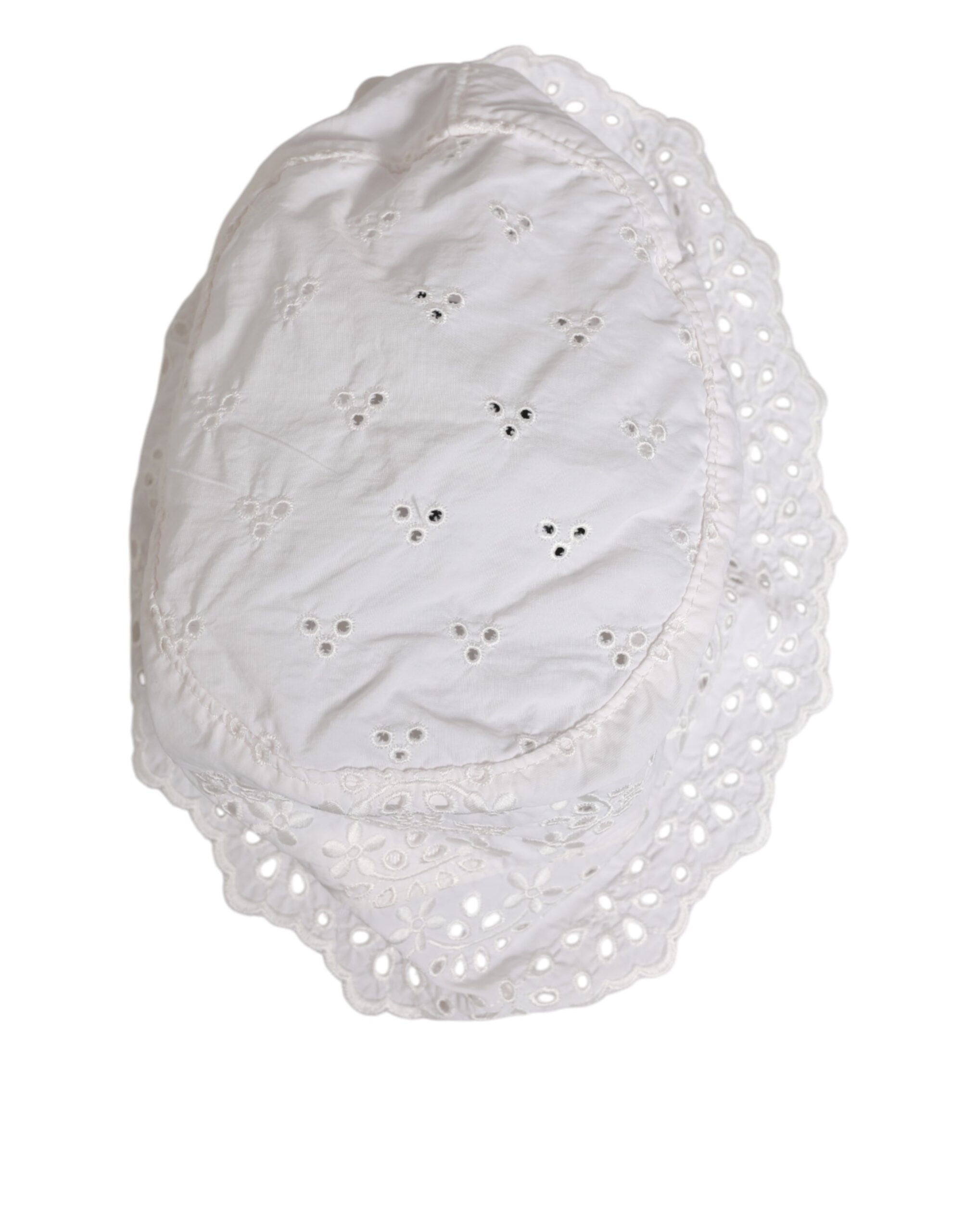 Dolce & Gabbana White Nylon Cut Out Bucket Logo Capello Hat