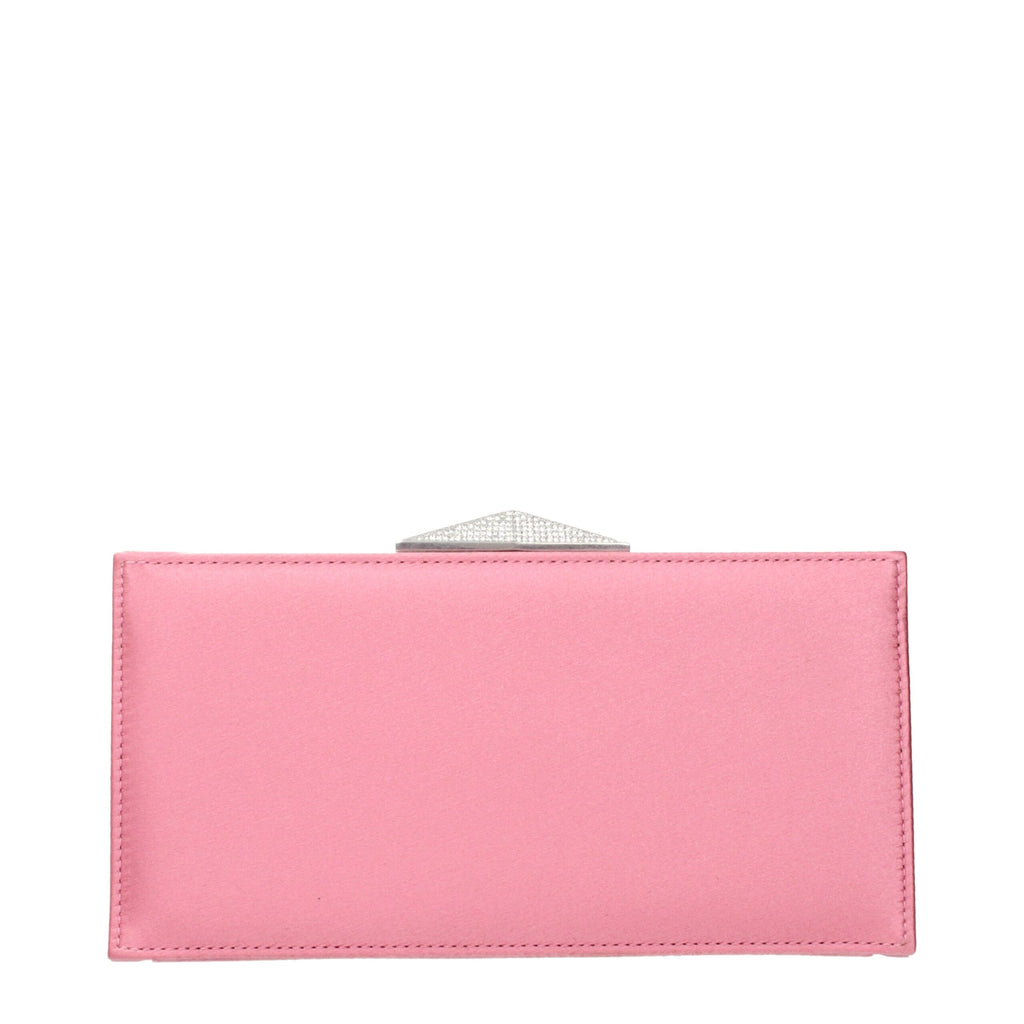Jimmy Choo Pink Satin Clutch Bag