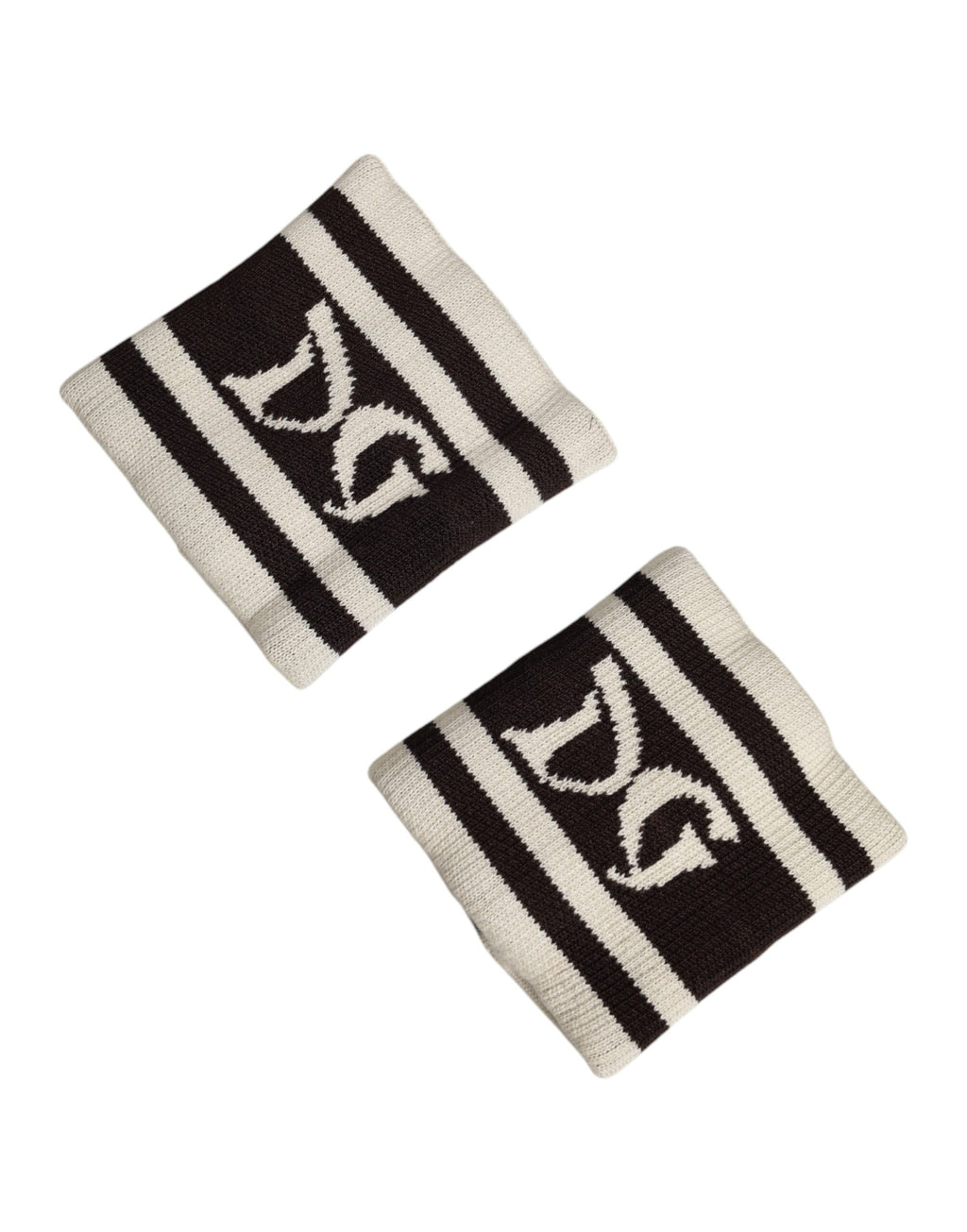 Dolce & Gabbana Black White DG Logo Cotton 1 Pair  Wristband
